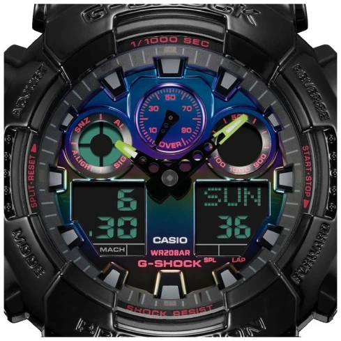 Мъжки ръчен часовник с кварцов механизъм - корпус от Полимер - Полимер - цвят Дъга