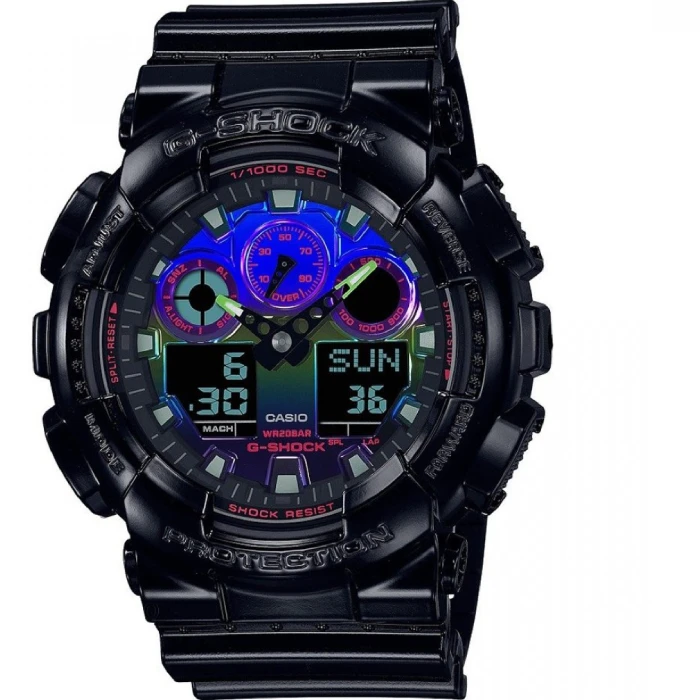 Мъжки ръчен часовник с кварцов механизъм - корпус от Полимер - Полимер - цвят Дъга