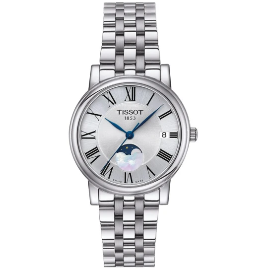 Дамски ръчен часовник с кварцов механизъм - корпус от Стомана - Стоманена верижка - цвят Сребрист Сив