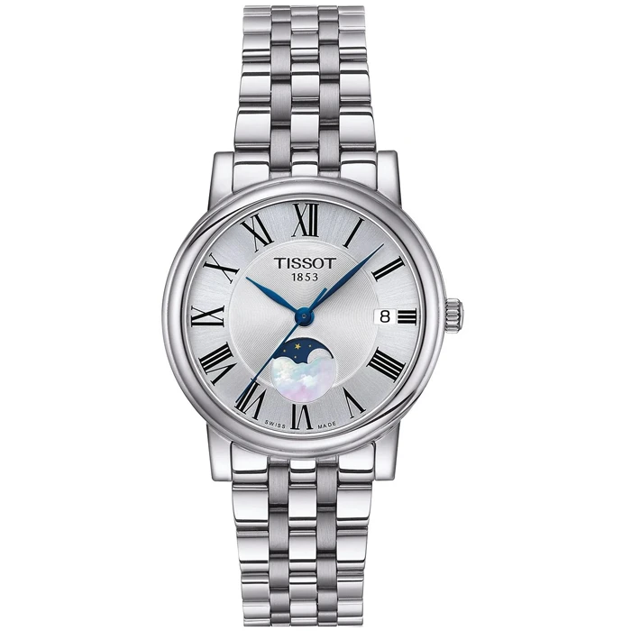 Дамски ръчен часовник с кварцов механизъм - корпус от Стомана - Стоманена верижка - цвят Сребрист Сив