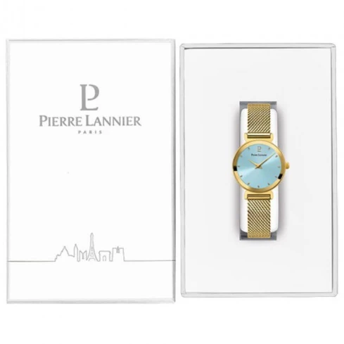 Дамски ръчен часовник с кварцов механизъм - корпус от Стомана - Меш - цвят Син