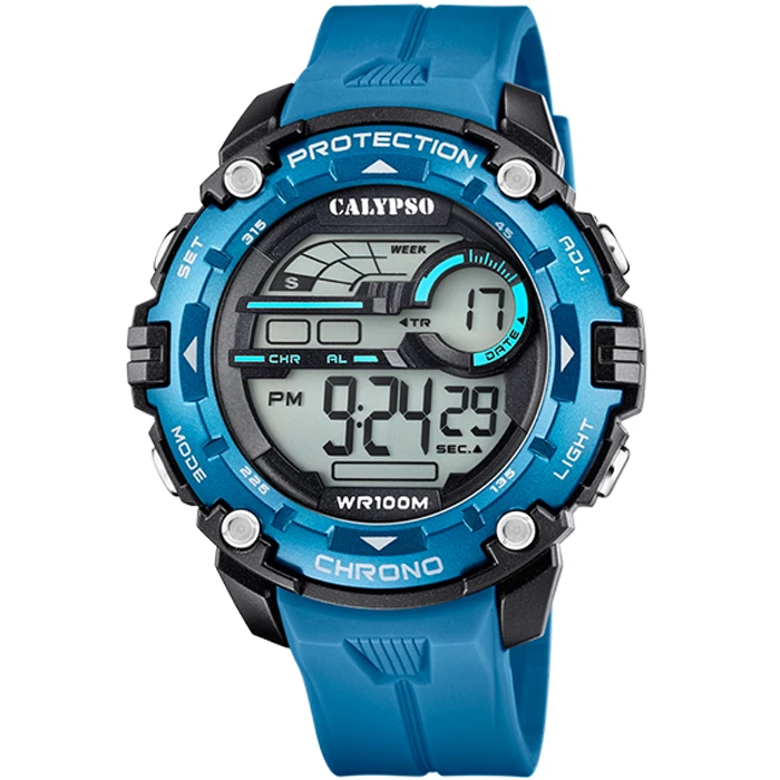 Унисекс ръчен часовник с кварцов механизъм - корпус от Полимер - Полимер - цвят Сив Син