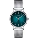 Дамски ръчен часовник с кварцов механизъм - корпус от Стомана - Меш - цвят Тюркоаз Сив