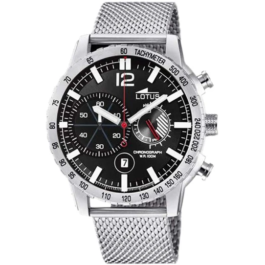 Мъжки ръчен часовник с кварцов механизъм - корпус от Стомана - Меш - цвят Черен Сив