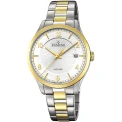Candino C4631/1 Athletic Chic - Мъжки ръчен часовник с кварцов механизъм - корпус от Стомана - Стоманена верижка - цвят Бял Злато