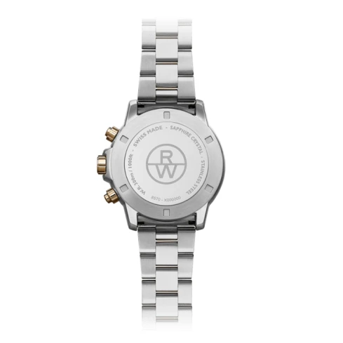 Мъжки ръчен часовник с кварцов механизъм - корпус от Стомана - Стоманена верижка - цвят Черен Сив