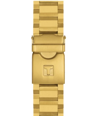 Мъжки ръчен часовник с кварцов механизъм - корпус от Стомана - Стоманена верижка - цвят Черен Злато