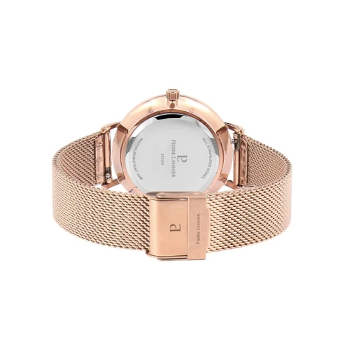 Дамски ръчен часовник с кварцов механизъм - корпус от Стомана - Меш - цвят Черен Розово Злато