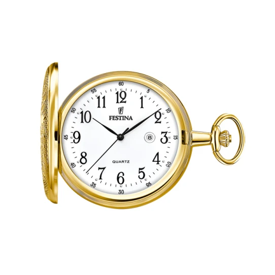 Мъжки ръчен часовник с кварцов механизъм - корпус от Стомана - цвят Бял