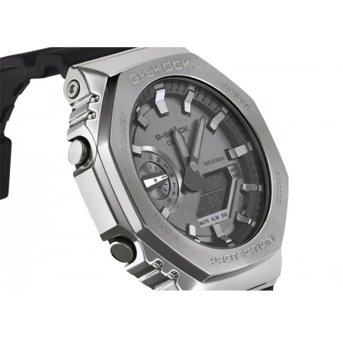 Мъжки ръчен часовник с кварцов механизъм - корпус от Стомана - Полимер - цвят Сив Черен