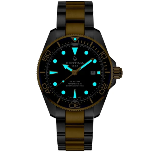 Мъжки ръчен часовник с автоматичен механизъм - корпус от Стомана - Стоманена верижка - цвят Черен Злато