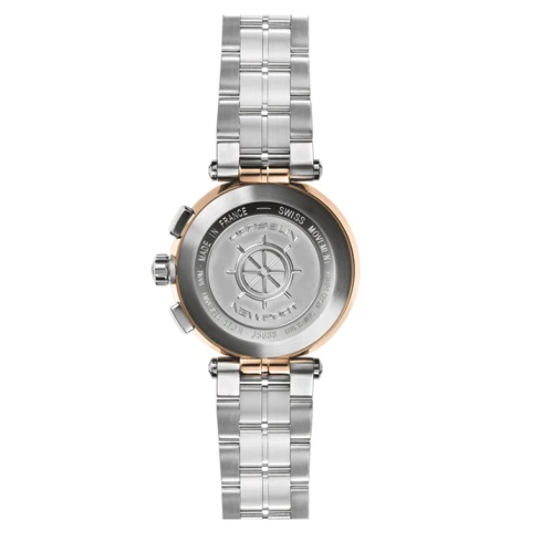 Дамски ръчен часовник с кварцов механизъм - корпус от Стомана - Стоманена верижка - цвят Седеф Сив