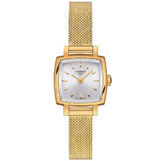 Дамски ръчен часовник с кварцов механизъм - корпус от Стомана - Стоманена верижка - цвят Сребрист Злато