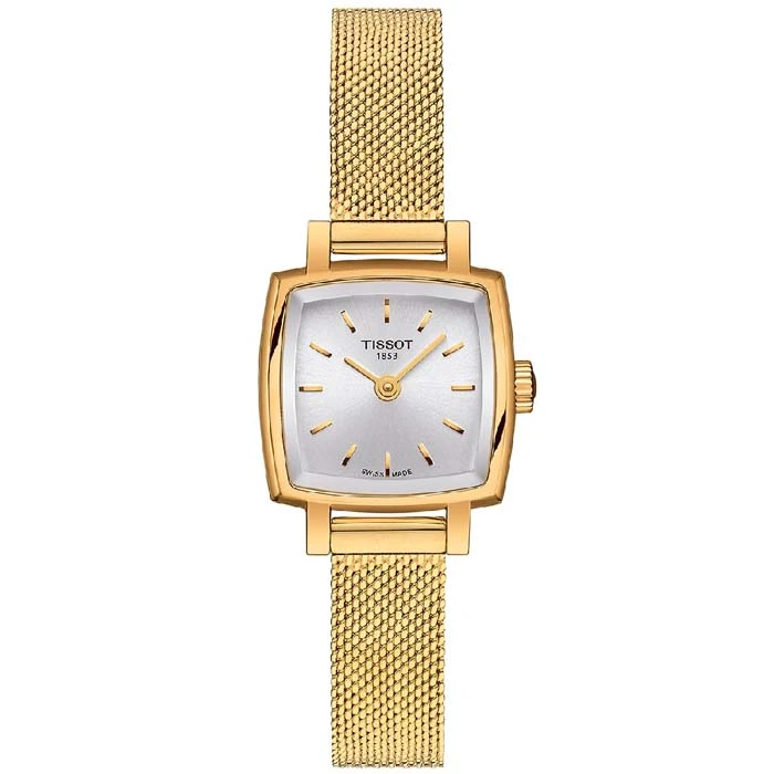 Дамски ръчен часовник с кварцов механизъм - корпус от Стомана - Стоманена верижка - цвят Сребрист Злато