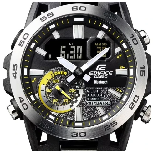 Мъжки ръчен часовник с кварцов механизъм - корпус от Стомана - Стоманена верижка - цвят Черен