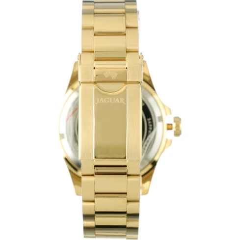 Мъжки ръчен часовник с кварцов механизъм - корпус от Стомана - Стоманена верижка - цвят Черен Злато