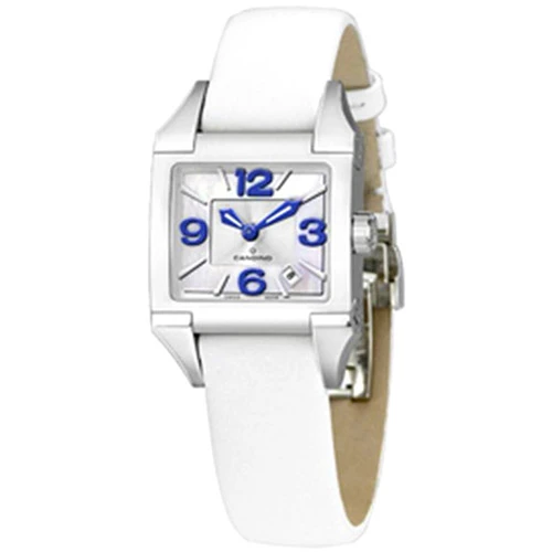 Дамски ръчен часовник с кварцов механизъм - корпус от Стомана - Естествена кожа - цвят Седеф