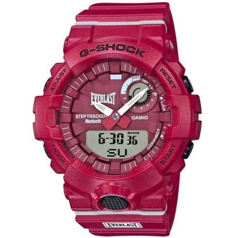 Casio GBA-800EL-4AER G-Shock - Мъжки ръчен часовник с кварцов механизъм - корпус от Полимер - Полимер - цвят Червен Червен