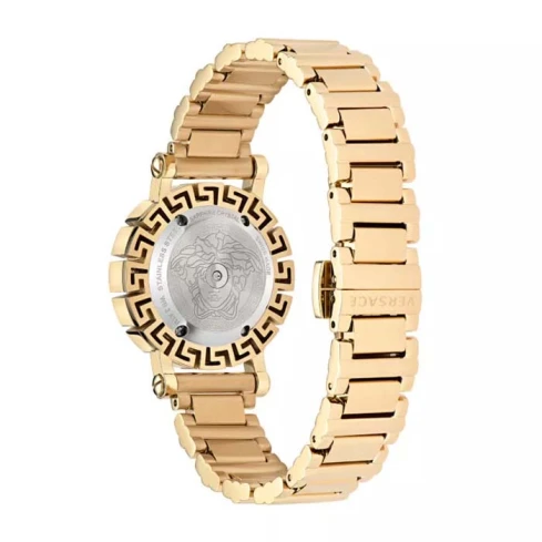 Дамски ръчен часовник с кварцов механизъм - корпус от Стомана - Стоманена верижка - цвят Злато Злато