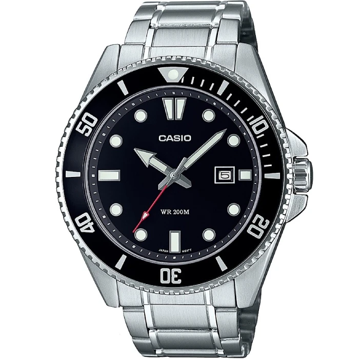 Мъжки ръчен часовник с кварцов механизъм - корпус от Стомана - Стоманена верижка - цвят Черен Сив