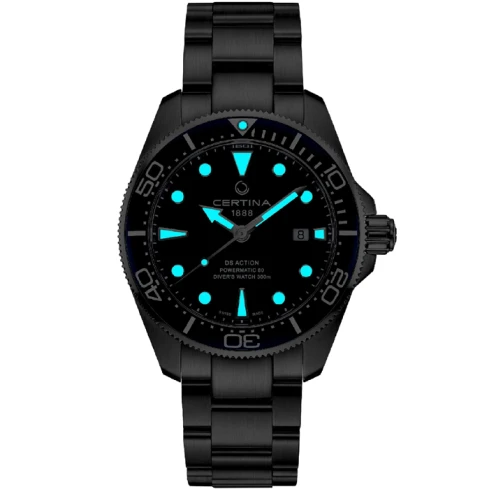 Мъжки ръчен часовник с автоматичен механизъм - корпус от Стомана - Стоманена верижка - цвят Син Сив