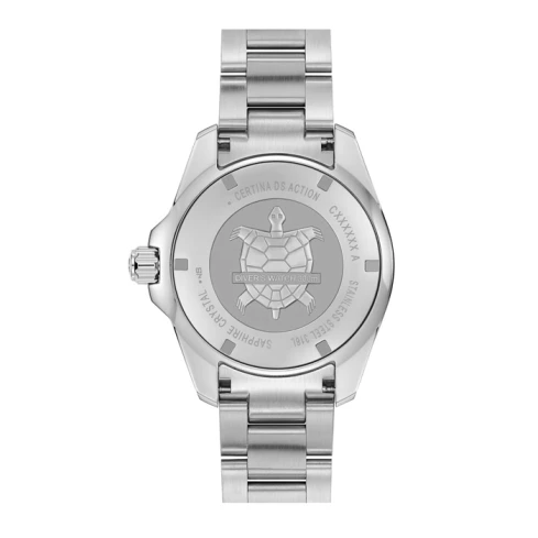 Мъжки ръчен часовник с автоматичен механизъм - корпус от Стомана - Стоманена верижка - цвят Син Сив