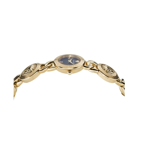 Дамски ръчен часовник с кварцов механизъм - корпус от Стомана - Стоманена верижка - цвят Черен Злато