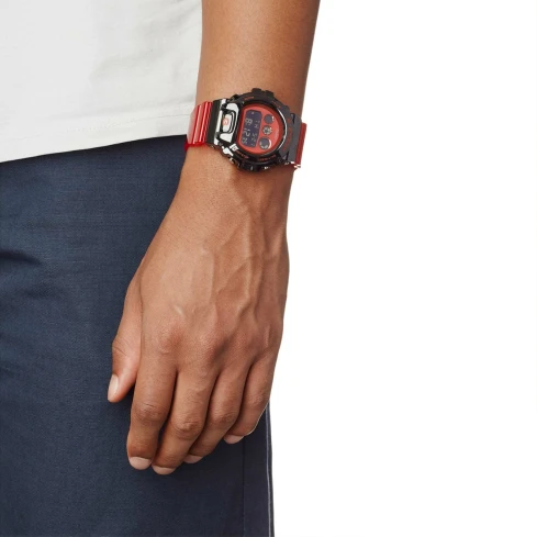 Мъжки ръчен часовник с кварцов механизъм - корпус от Полимер - Полимер - цвят Червен Червен