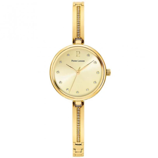 Дамски ръчен часовник с кварцов механизъм - корпус от Стомана - Стоманена верижка - цвят Злато