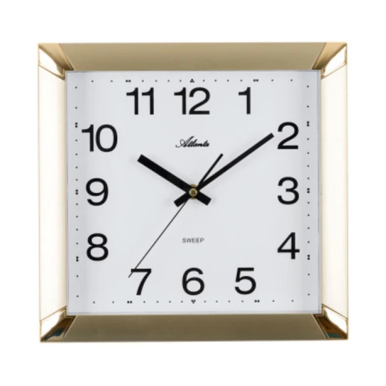 Унисекс стенен часовник с кварцов механизъм - цвят Бял Злато