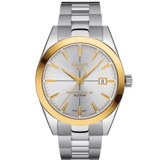 Мъжки ръчен часовник с автоматичен механизъм - корпус от Стомана - Стоманена верижка - цвят Сив Злато