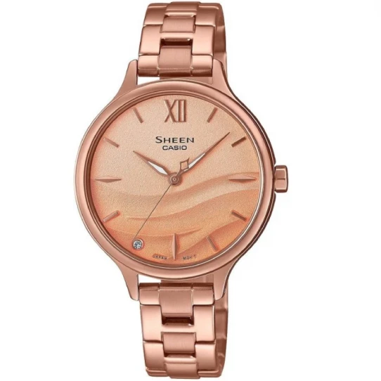 Дамски ръчен часовник с кварцов механизъм - корпус от Стомана - Стоманена верижка - цвят Розово Злато Розово Злато