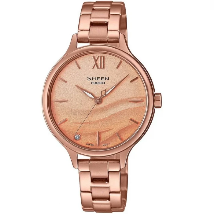 Дамски ръчен часовник с кварцов механизъм - корпус от Стомана - Стоманена верижка - цвят Розово Злато Розово Злато