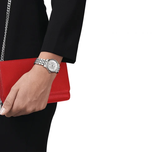 Дамски ръчен часовник с автоматичен механизъм - корпус от Стомана - Стоманена верижка - цвят Сребрист Сив