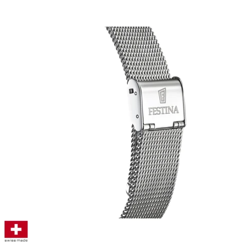 Мъжки ръчен часовник с кварцов механизъм - корпус от Стомана - Меш - цвят Черен