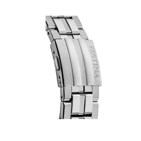 Мъжки ръчен часовник с кварцов механизъм - корпус от Стомана - Стоманена верижка - цвят Черен Сив