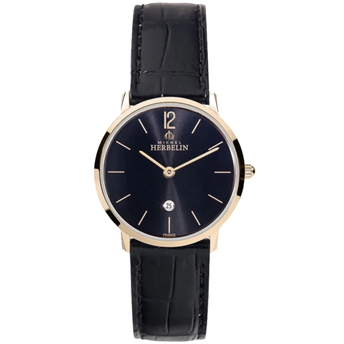 Дамски ръчен часовник с кварцов механизъм - корпус от Стомана - Стоманена верижка - цвят Черен Черен