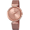 Дамски ръчен часовник с кварцов механизъм - корпус от Стомана - Меш - цвят Розово Злато Розово Злато