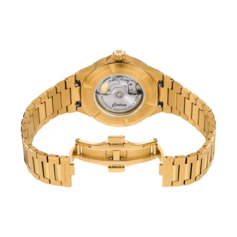 Мъжки ръчен часовник с автоматичен механизъм - корпус от Стомана - Стоманена верижка - цвят Злато