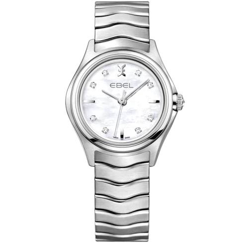 Дамски ръчен часовник с кварцов механизъм - корпус от Стомана - Стоманена верижка - цвят Седеф Сив