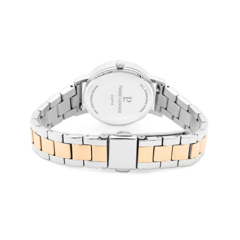 Дамски ръчен часовник с кварцов механизъм - корпус от Стомана - Стоманена верижка - цвят Жълт Злато