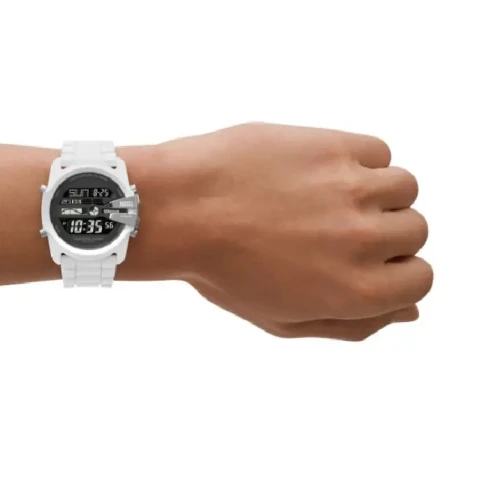 Мъжки ръчен часовник с кварцов механизъм - корпус от Стомана - Силиконова каишка - цвят Черен