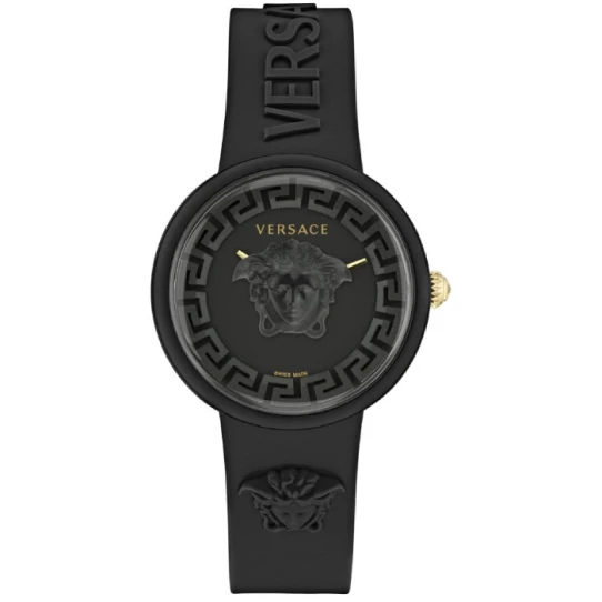 Дамски ръчен часовник с кварцов механизъм - корпус от Полимер - Силиконова каишка - цвят Черен Черен