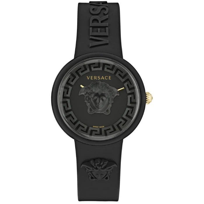 Дамски ръчен часовник с кварцов механизъм - корпус от Полимер - Силиконова каишка - цвят Черен Черен