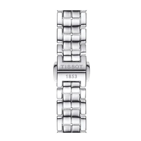 Tissot T094.210.11.111.00 Flamingo - Дамски ръчен часовник с кварцов механизъм - корпус от Стомана - Стоманена верижка - цвят Седеф Сив