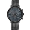 Мъжки ръчен часовник с кварцов механизъм - корпус от Стомана - Меш - цвят Черен