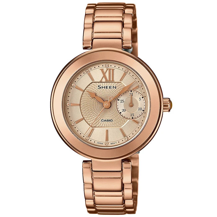 Дамски ръчен часовник с кварцов механизъм - корпус от Стомана - Стоманена верижка - цвят Розово Злато Розово Злато