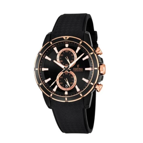 Мъжки ръчен часовник с кварцов механизъм - корпус от Стомана - Полимер - цвят Черен Черен