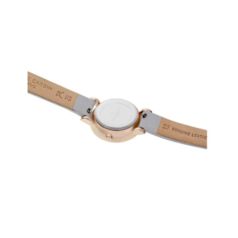 Дамски ръчен часовник с кварцов механизъм - корпус от Стомана - Естествена кожа - цвят Сребрист Сив