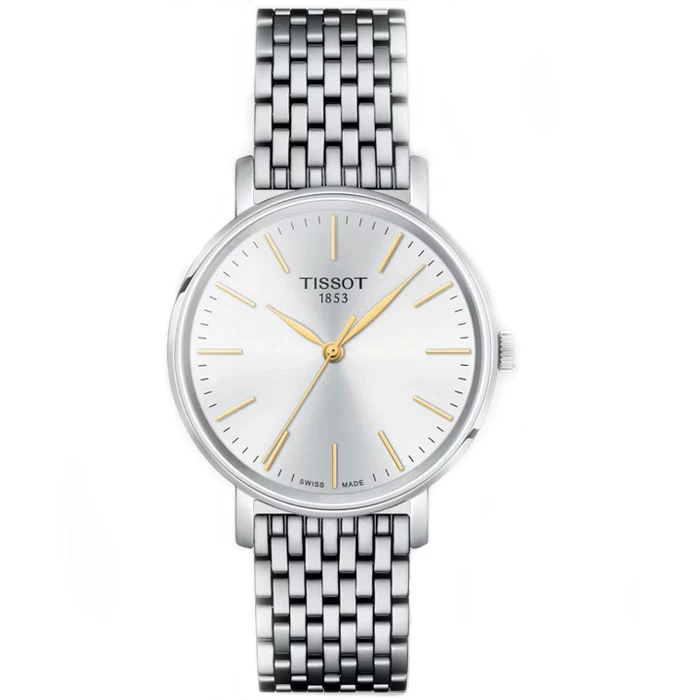 Дамски ръчен часовник с кварцов механизъм - корпус от Стомана - Стоманена верижка - цвят Сребрист Сив